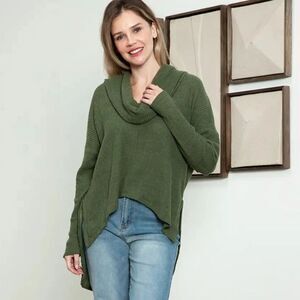 Hummingbird Olive Knit Sweater